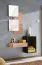 Set ingresso 2 pezzi | Rovere Wotan e nero | 2 specchi | Consolle con cassetto | Serie Pollestad | Design moderno salvaspazio