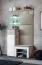 Set ingresso 3 pezzi "Sviland" | Rovere Wellington/Bianco | Cassettiera, Scarpiera con cuscino, Appendiabiti 4 ganci | Illuminazione LED