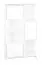 Scaffale bianco "Tornved" 04 | 138 x 80 x 34 cm | Design moderno e pratico | 3 ante e 1 ripiano