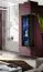 Pensile Raudberg 28 nero | 126 x 40 x 29 cm | 3 scomparti | Push To Open | LED blu