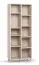Libreria salva-spazio beige | 10 ripiani | Piedi in metallo | 75,5 x 38 x 194 cm