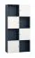 Libreria moderna Aenna 38 | Indaco/Bianco | 8 scomparti | 202,5 x 100,5 x 35 cm | Piedini regolabili | Per soggiorno