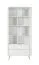 Soggiorno completo - Set E "Sloughia", 3 pz, bianco, maniglie e gambe: metallo