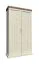 Soggiorno completo 5 pezzi stile country | Set G "Badile" | Bianco pino e marrone | Design accogliente