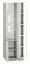 Vetrinetta moderna "Antioch" 03 sinistra | Bianco lucido e grigio chiaro | 201 x 69 x 40 cm | 2 ante, 10 scomparti