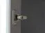 Vetrina alta in pino finlandese grigio | 1 cassetto | 2 ante in vetro | 5 scomparti | Sistema Soft-Close | 200 x 95 x 41 cm