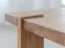 Tavolino "Loir" 06, rovere massello, oliato, finitura naturale, piano in travertino, 102 x 60 x 41,5 cm