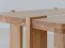 Tavolino "Loir" 06, rovere massello, oliato, finitura naturale, piano in travertino, 102 x 60 x 41,5 cm