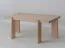 Tavolino "Loir" 06, rovere massello, oliato, finitura sbiancata, piano in travertino, 102 x 60 x 41,5 cm