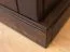 Credenza "Guil" 08, pino finlandese, massiccio, color tabacco, maniglie: argento anticato, 3 ante, 91 x 142 x 45 cm