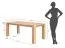 Tavolo da pranzo "Gijou" 02 | Rovere massiccio oliato | Gambe metallo nero | 75 x 180 x 90 cm | Spessore piano 4 cm