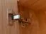 Mobile TV "Loir" 03, rovere massello, oliato, finitura sbiancata, piano in travertino, 4 ante, 6 scomparti, illuminazione a LED, 180 x 46 x 56 cm