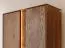 Vetrinetta Sienne 03 | Legno massiccio rovere | Finitura tabacco oliata | 2 ante, 11 scomparti | LED, 205 x 84,5 x 37 cm