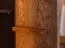 Vetrinetta Sienne 11 | Rovere selvatico massiccio oliato tabacco | 3 ante | 8 scomparti | LED | 140 x 85 x 37 cm