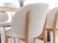 Sedia Doustre 05 | Faggio massiccio bianco | Imbottitura in ciniglia | 79 x 51 x 46 cm