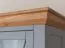 Vetrinetta "Gimone" 01 | Pino finlandese massiccio | Grigio laccato | 2 cassetti | 4 scomparti | 1 anta vetro | Soft-Close | 200 x 70 x 41 cm
