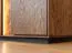 Vetrinetta Sienne 03 | Legno massiccio rovere | Finitura tabacco oliata | 2 ante, 11 scomparti | LED, 205 x 84,5 x 37 cm