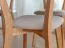 Sedia da pranzo "Mineure" 02 | Rovere massiccio oliato | Seduta imbottita beige | 85,5 x 46,5 x 50 cm