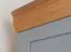 Vetrinetta "Gimone" 01 | Pino finlandese massiccio | Grigio laccato | 2 cassetti | 4 scomparti | 1 anta vetro | Soft-Close | 200 x 70 x 41 cm