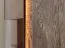 Vetrinetta Sienne 03 | Legno massiccio rovere | Finitura tabacco oliata | 2 ante, 11 scomparti | LED, 205 x 84,5 x 37 cm