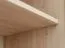 Mobile TV "Loir" 03, rovere massello, oliato, finitura naturale, piano in travertino, 4 ante, 6 ripiani, illuminazione a LED, 180 x 46 x 56 cm