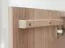 Vetrinetta "Loir" 04, rovere massello, oliato, finitura sbiancata, piano in travertino, 3 ante, 12 ripiani, illuminazione a LED, 120 x 41 x 140 cm