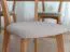 Sedia da pranzo "Mineure" 02 | Rovere massiccio oliato | Seduta imbottita beige | 85,5 x 46,5 x 50 cm