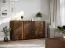 Cassettiera Sienne 05 | Rovere selvatico massiccio | Tabacco | 6 scomparti | Push to open | LED | 79 x 165 x 43,5 cm