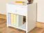 Comodino in pino massello laccato bianco Junco 127 | Design moderno | 40 x 40 x 27 cm