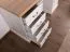 Scrivania Badile 17 | Bianco pino e marrone | 80x147x55 cm | 4 cassetti e anta | Stile country
