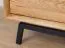 Vetrina alta Salleron 08 | Rovere massello selvatico oliato | Naturale/Nero | 185 x 100 x 45 cm