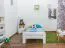 Letto 1 piazza e mezza pino massello laccato bianco A11 | Rete a doghe inclusa | 120 x 200 cm