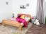 Letto matrimoniale "Wooden Nature" 140, faggio massello, naturale, incl. rete a doghe - 160 x 200 cm (l x l)