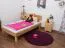 Letto singolo "Wooden Nature" 01, faggio massello, oliato - 100 x 200 cm (l x l)