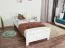 Letto singolo 68, pino massello, bianco, incl. rete a doghe - 90 x 200 cm