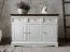 Set ufficio 3 pezzi Gyronde | Pino massiccio bianco/noce | Stile country elegante | Maniglie oro | Ampio spazio