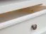 Cassettiera in pino massiccio bianco/noce | 85 x 130 x 45 cm | Design rustico provenzale | Sistema Soft Close