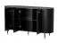 Set mobili sala da pranzo nero Annelin 6 pezzi | Vetrina, cassettiere, tavolo, mobile TV | Design moderno