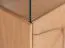 Armadio a muro Rania 16 rovere/nero | Legno massiccio | 142 x 43 x 33 cm | Frontale vetro e legno | LED integrato