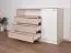 Comò Cerdanyola 10, colore: rovere / bianco - Dimensioni: 91 x 148 x 40 cm (A x L x P)