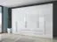 Armadio battente Siumu 38 | Bianco lucido | 226 x 322 x 60 cm | Illuminazione LED integrata