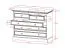 Cassettiera Gyronde 05 in pino massiccio | Bianco e noce | 88 x 112 x 45 cm | 5 cassetti Soft Close