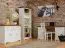 Libreria Gyronde 07 in pino massello | Bianco/rovere | 190 x 90 x 45 cm | 5 ripiani regolabili
