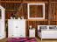 Armadio Jabron 02 | Pino massello laccato bianco | 142 x 130 x 50 cm | Stile country-provenzale