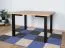 Tavolo da pranzo LELDE nero e rovere | Allungabile salvaspazio | 80 x 80/160 cm | Piano laminato 32 mm