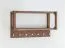 Armadio | colore: Tabacco | legno massiccio | rovere oliato | 7 ganci | con ripiano | 63 x 22 x 36 cm | Seille 20