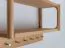 Appendiabiti | legno massiccio | rovere oliato | 7 ganci | con ripiano | colore: rovere | 63 x 22 x 36 cm | Seille 20