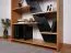 Scaffale "Lipik" 04, color rovere / nero, parzialmente massello - 150 x 120 x 36 cm (h x l x p)