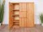 Comò alto Kapiti 21 con sistema Soft Close, ottima qualità, legno massello di faggio oliato, dimensioni: 129 x 111 x 45 cm, quattro ante, un cassetto