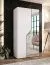 Armadio | 1 anta a specchio | colore: bianco | 1 scomparto | 1 asta appendiabiti | maniglie: oro | armadio ad ante battenti | dimensioni: 100 x 52 x 202 cm | funzione soft-close